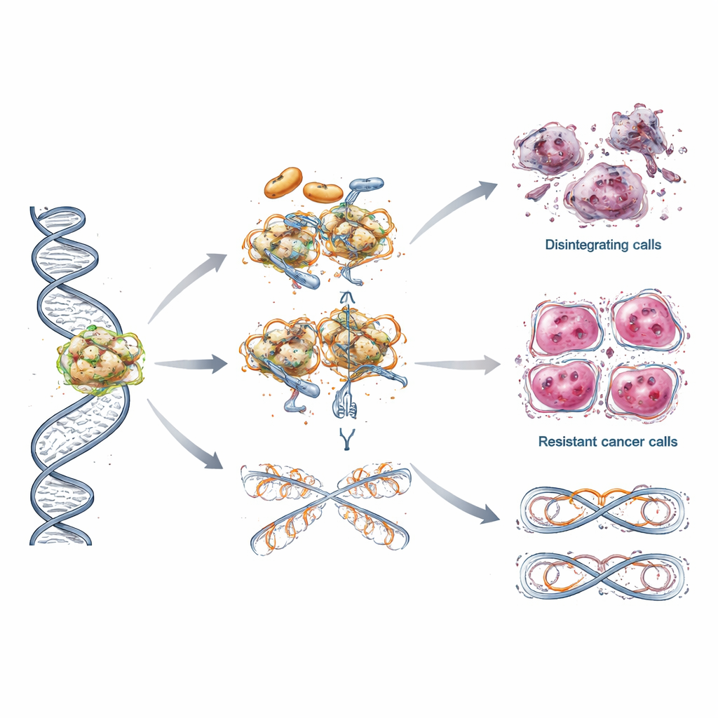 Figure 2. What happens inside cancer cells when PARP drugs hit DNA repair and how some cells adapt to survive the treatment.