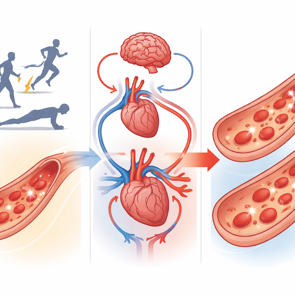 Figure 2. How different types of exercise and body responses work together to reduce blood pressure after activity