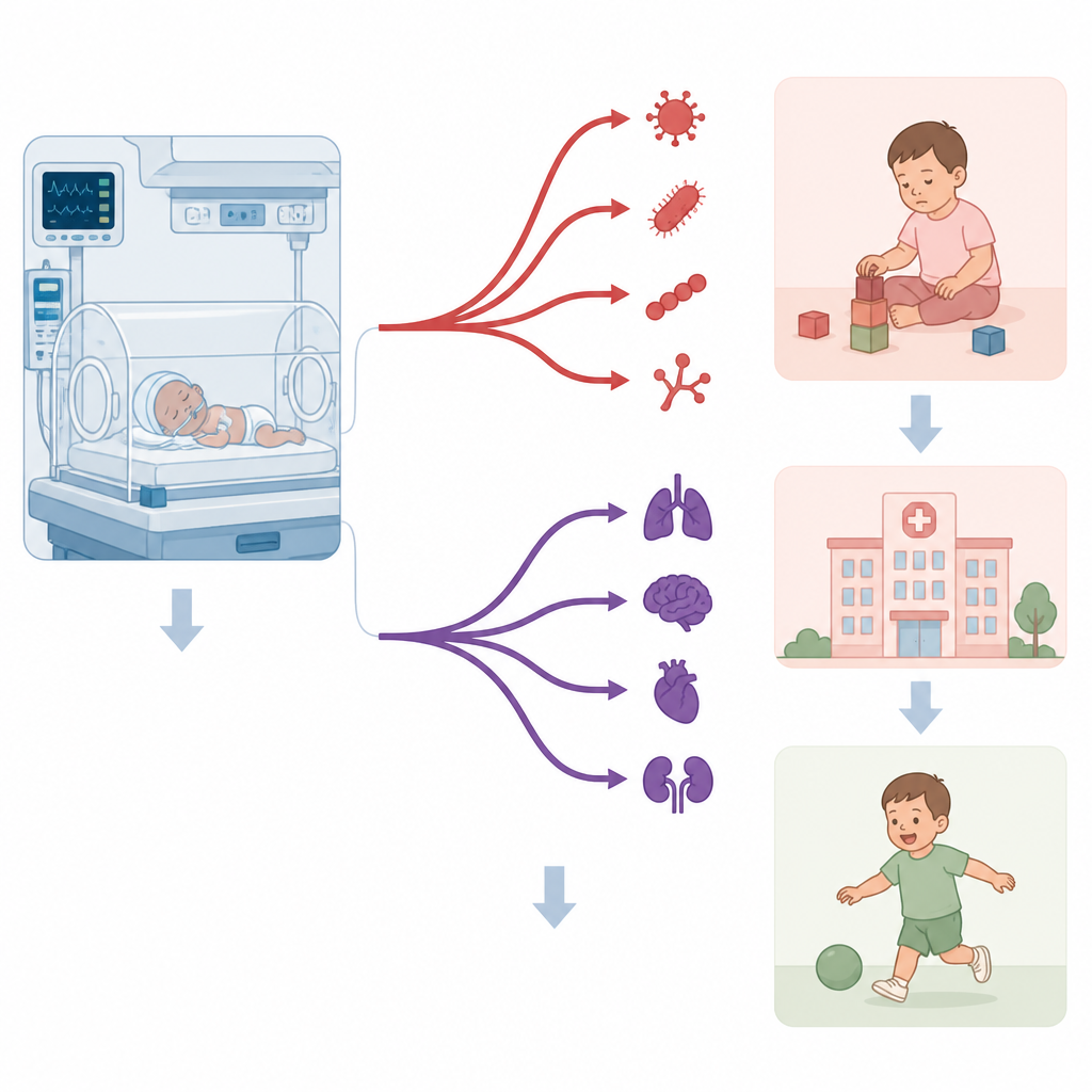 Figure 1. Wie Krankenhausinfektionen und frühe Komplikationen die Ergebnisse für winzige Frühgeborene prägen