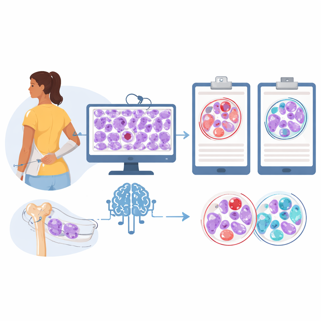 Figure 1. AI scans bone marrow images to separate two similar platelet disorders with different risks.