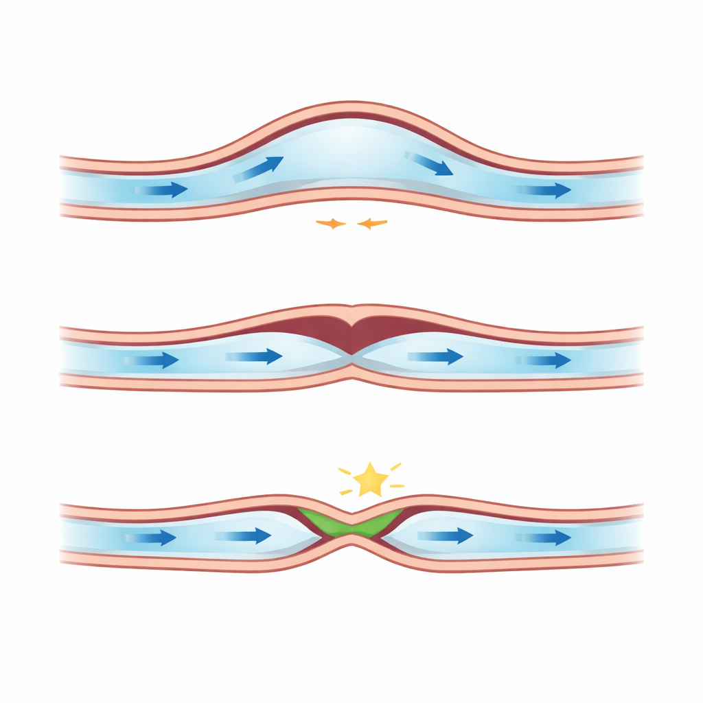 Figure 2. A soft wavy microchannel with a snapping valve turns stretching and relaxing into stepwise one-way liquid flow.