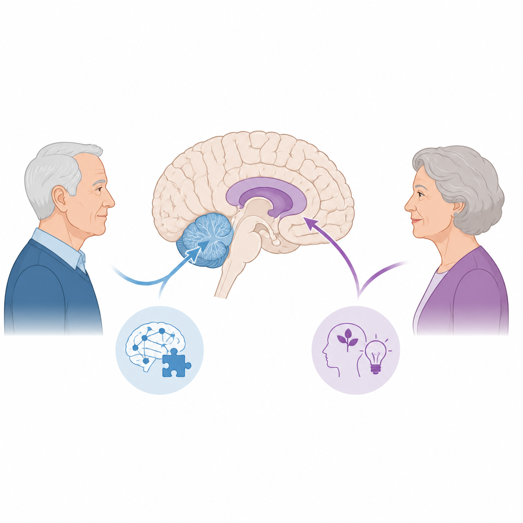 Figure 1. How men and women with mild memory problems show different brain activity patterns at rest.