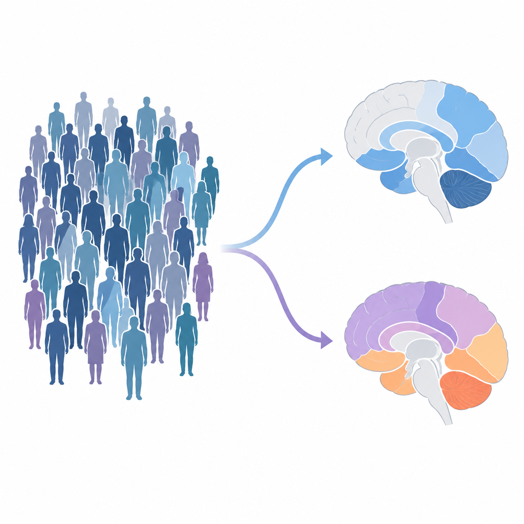 Figure 1. Many people with depression share one diagnosis but show two distinct brain activity patterns.