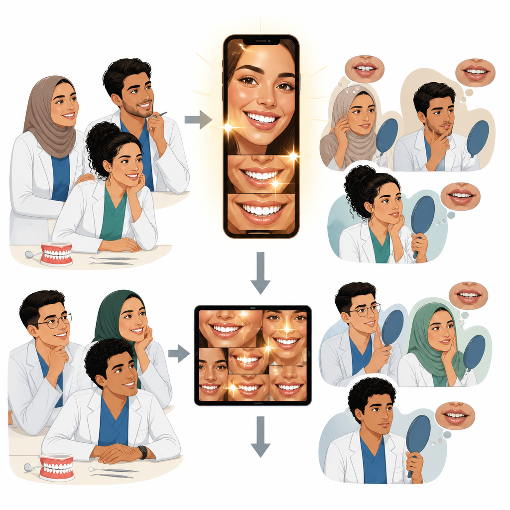 Figure 1. How social media images of smiles shape dental students’ views of their own teeth and cosmetic choices.