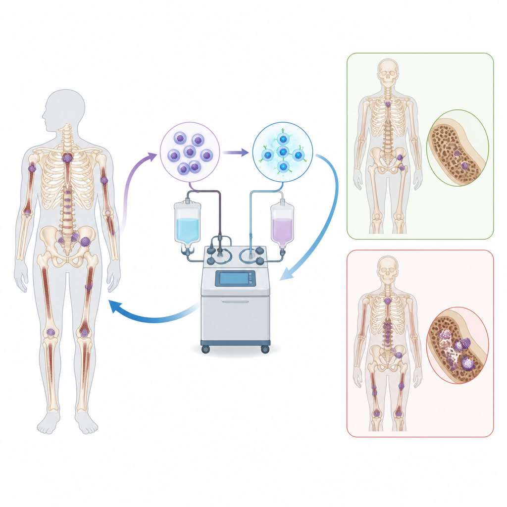 Figure 1. How early versus late use of CAR T therapy affects outcomes in aggressive multiple myeloma.