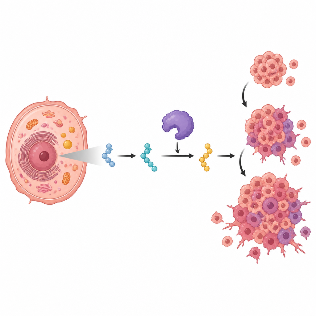 Figure 2. Inside an oral cancer cell, a control protein rewires a fat pathway that grows more stem-like, treatment-resistant cells