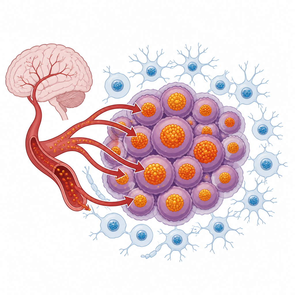 Figure 1. Brain tumors depend on extra iron stored in ferritin vaults that help them grow and resist treatment.