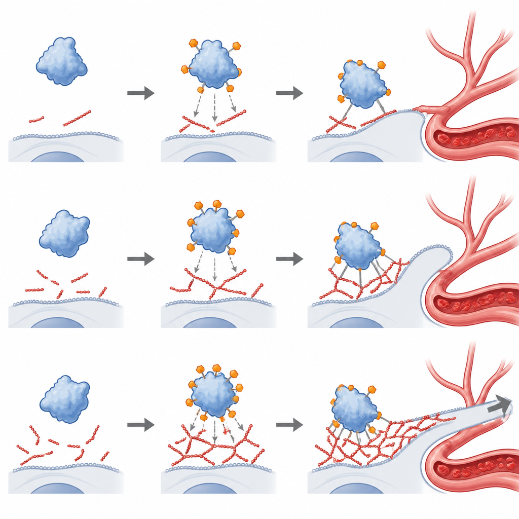 Figure 2. How tagged Coronin-1C grips the cell’s inner scaffold to push the cell edge forward and aid lung cancer invasion.