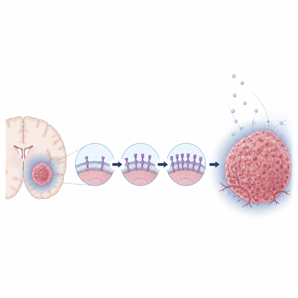 Figure 1. Bassi livelli di ossigeno nei tumori cerebrali aumentano BTN3A2, aiutando le cellule di glioma a crescere e a resistere alla chemioterapia.