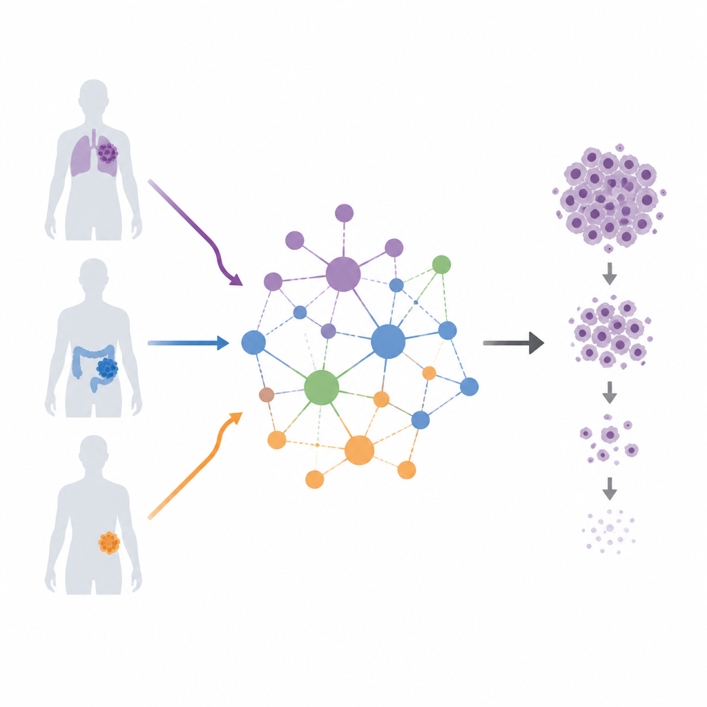 Figure 1. Diversi tumori condividono una stessa rete di autodistruzione guasta che può essere bersagliata allo stesso modo in tutto il corpo