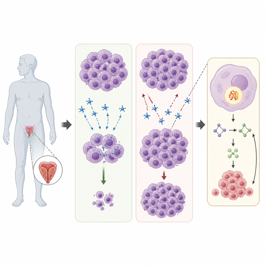 Figure 1. How prostate tumors evolve from taxane sensitive to taxane resistant and keep growing despite treatment