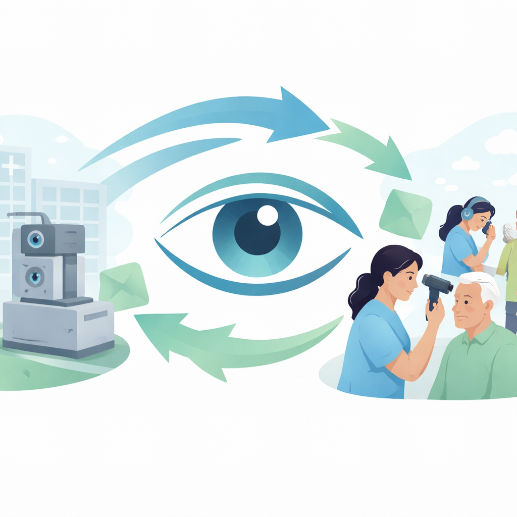 Figure 1. Tragbare Augentests bringen klinische Glaukomkontrollen in die Gemeinschaft und ermöglichen frühere Fallfindung.