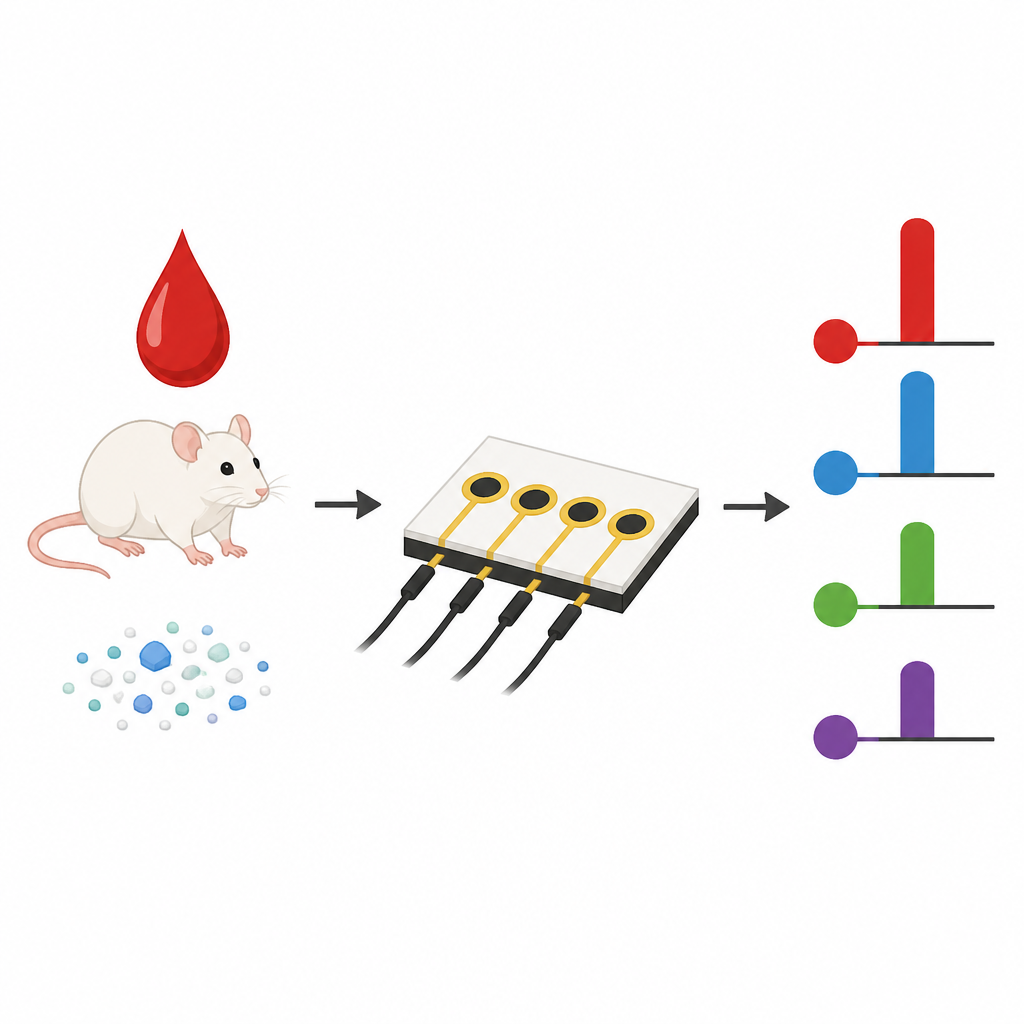 Figure 1. Da una goccia di sangue a un piccolo chip che legge in tempo reale più segnali immunitari contemporaneamente.