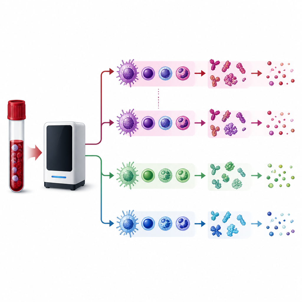 Figure 2. Análisis de sangre revelan que células y proteínas inmunitarias en la inflamación inexplicada coinciden parcialmente con las observadas en la enfermedad de Still.