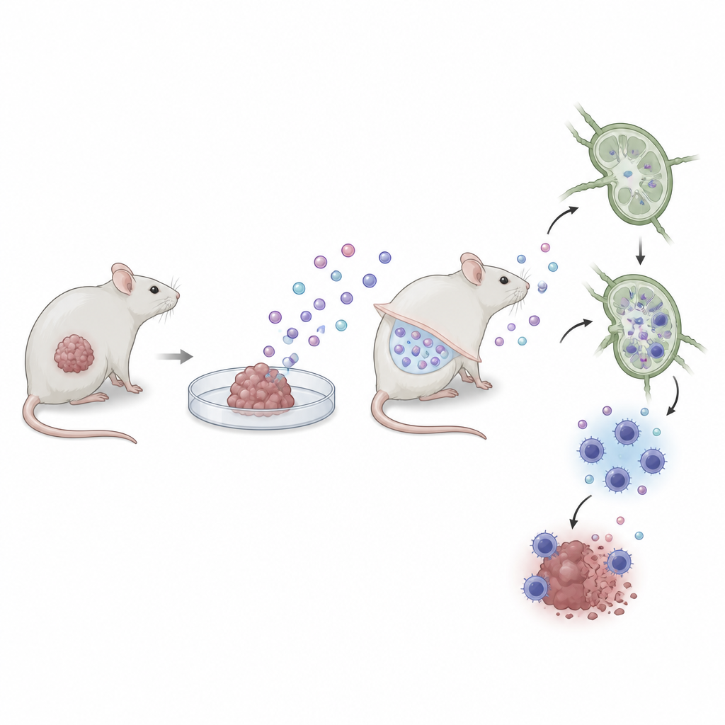 Figure 1. Personalisierter Gel‑Impfstoff aus einem entfernten Tumor trainiert das Immunsystem, verbliebene Krebszellen aufzuspüren.