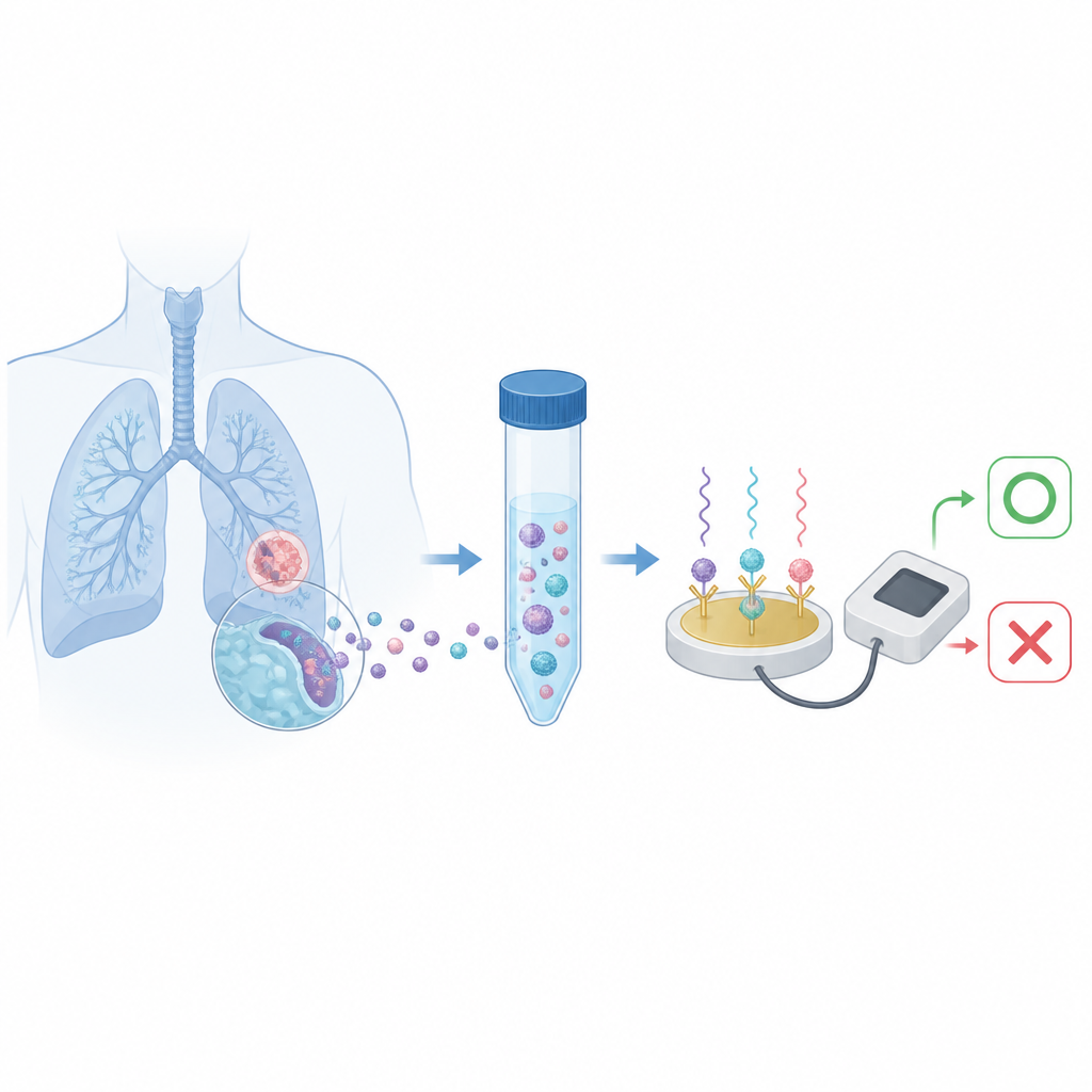 Figure 1. Minik akciğer vezikülleri, akciğer ortamının iltihaplı mı yoksa sağlıklı mı olduğunu ortaya çıkaran bir sensörü besliyor.