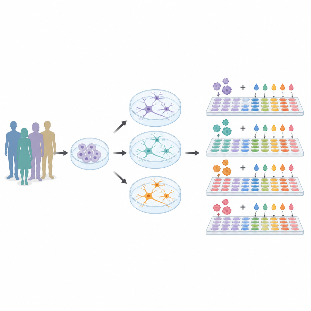 Figure 1. Dalle cellule staminali dei pazienti a test rapidi di composti che riducono gli ammassi proteici nocivi associati all’Alzheimer.