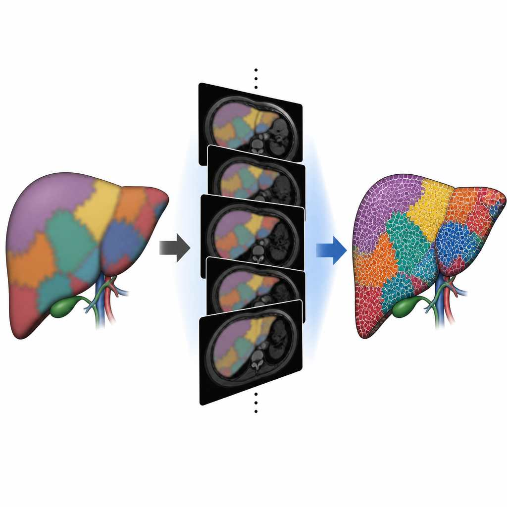 Figure 2. New scan method converts fuzzy liver chemistry images into sharp, stable maps that separate active tumors from dead tissue.