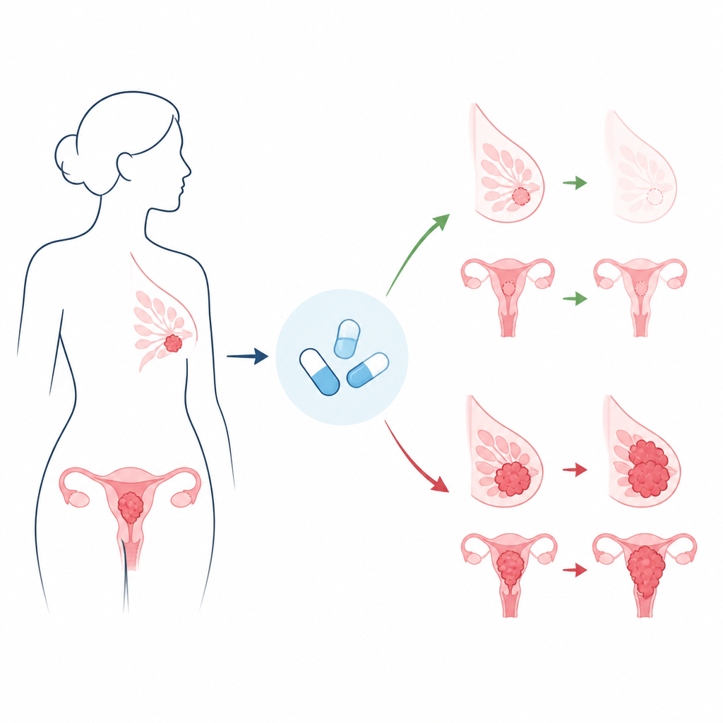 Figure 1. Come i tumori guidati dagli ormoni sfuggono ai farmaci del ciclo cellulare tramite una via di sopravvivenza a base di vitamina A