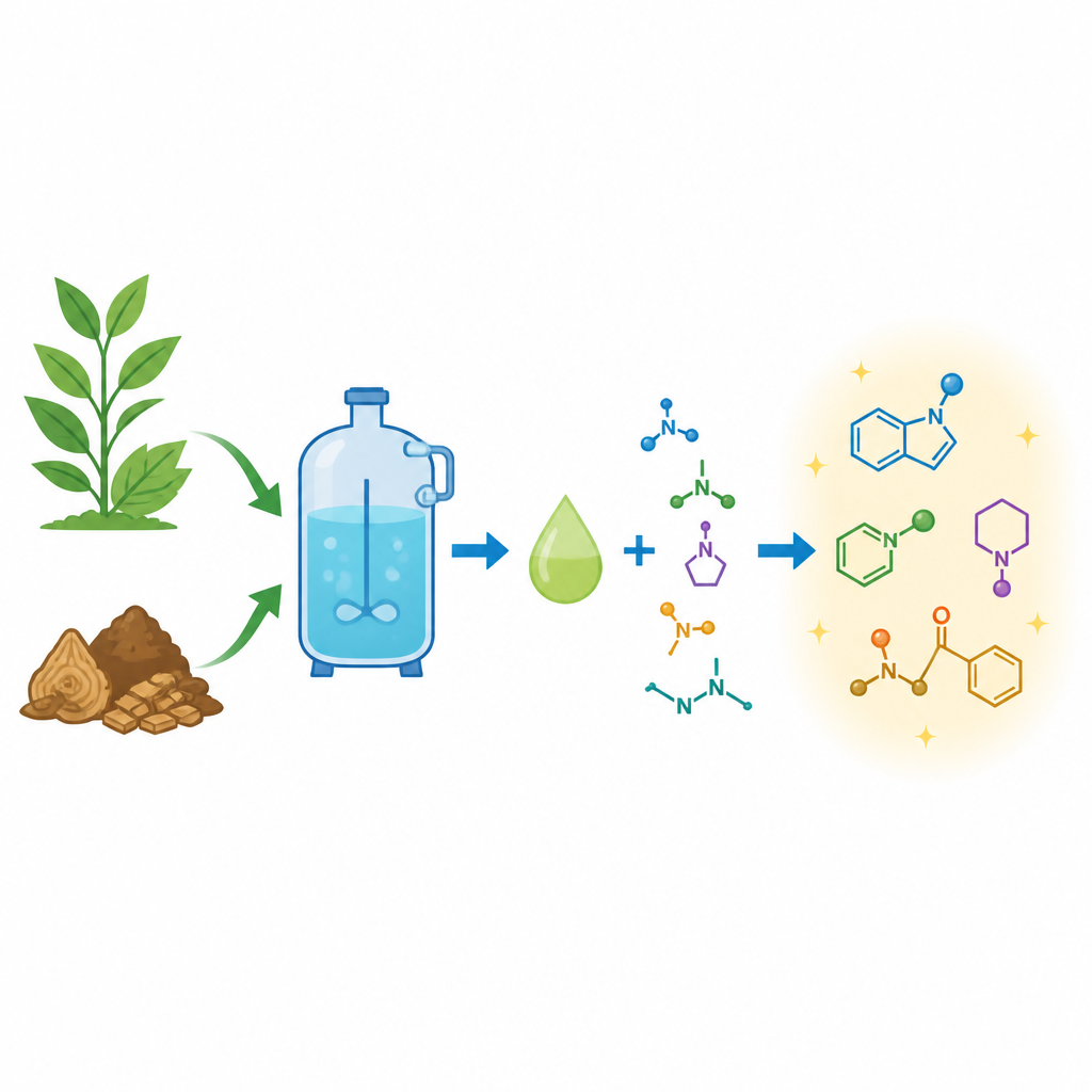Figure 1. Usare un liquido di origine vegetale più sicuro per aggiungere delicatamente singole unità metiliche a molecole amminiche, per una sintesi più pulita.
