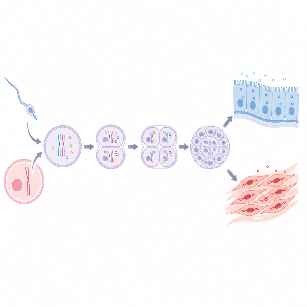 Figure 1. Kleine DNA-Kreise tauchen auf, wenn der Embryo erstmals seine Gene anschaltet, und könnten helfen, frühe Entwicklungsentscheidungen zu lenken.