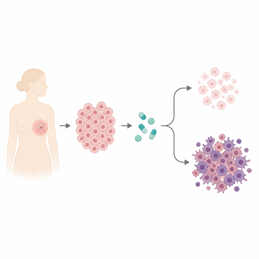 Figure 1. Come i tumori mammari guidati dagli ormoni o regrediscono o diventano resistenti quando trattati con nuove pillole che bloccano gli estrogeni