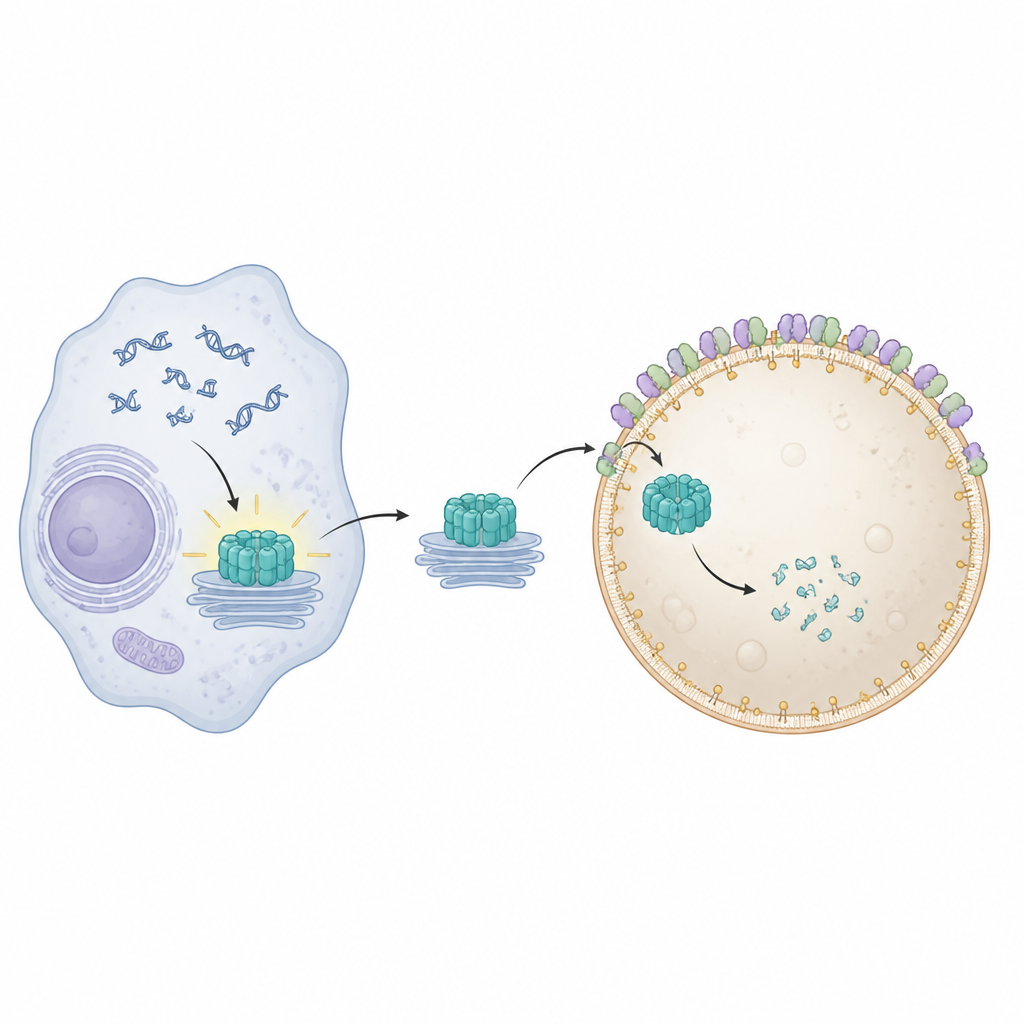 Figure 1. Jak lizosomy wychwytują i trawią STING, aby wyłączyć nadmierny alarm DNA w komórkach