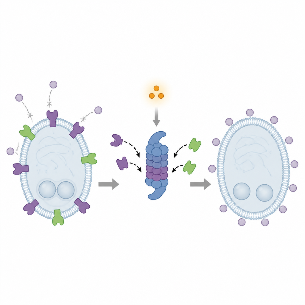Figure 2. Rapid removal of two bacterial proteins exposes the inclusion to cleanup signals and causes fused bubbles to split apart.