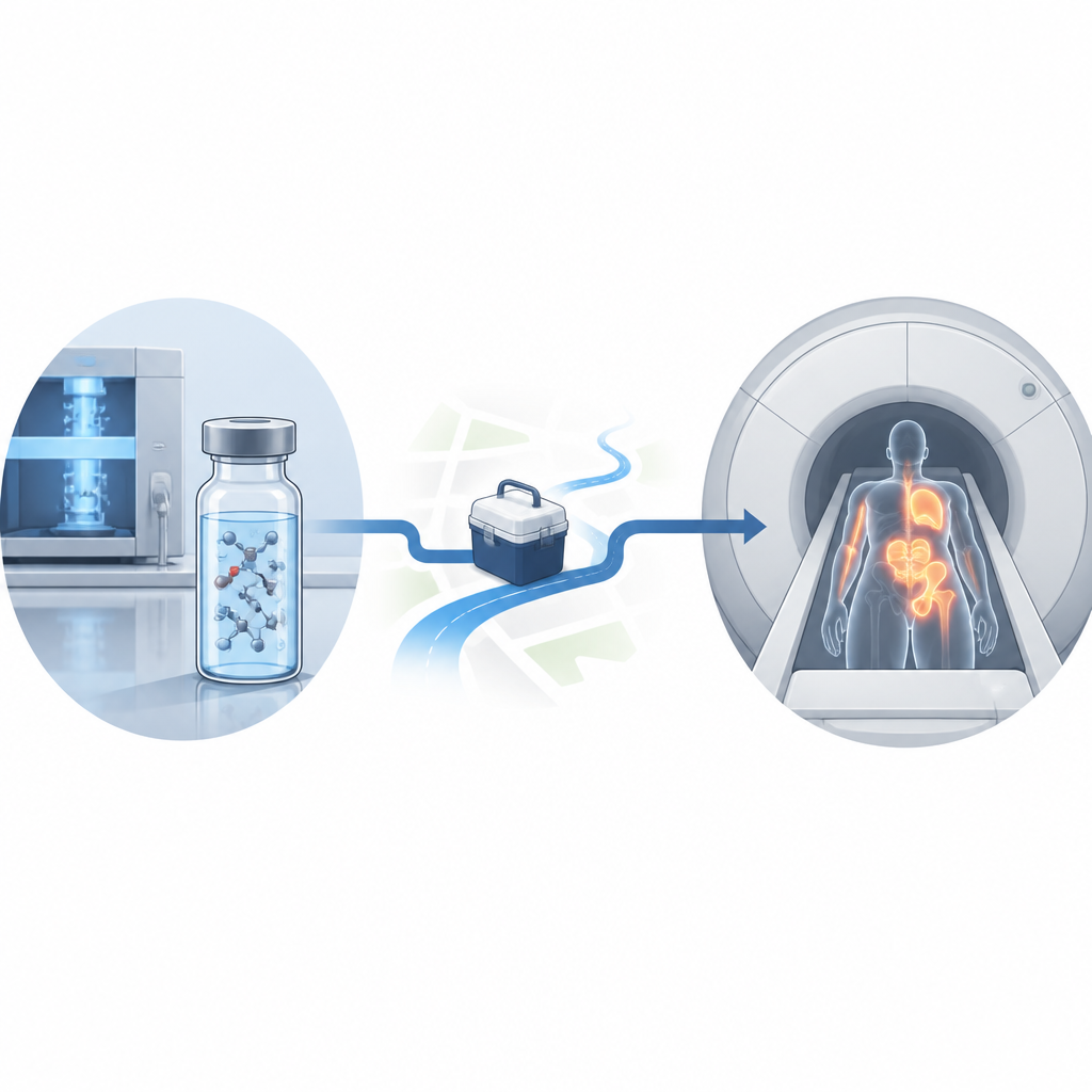 Figure 1. Comment une préparation et un transport soigneux permettent à une solution de pyruvate de conserver plus longtemps un signal IRM fort.