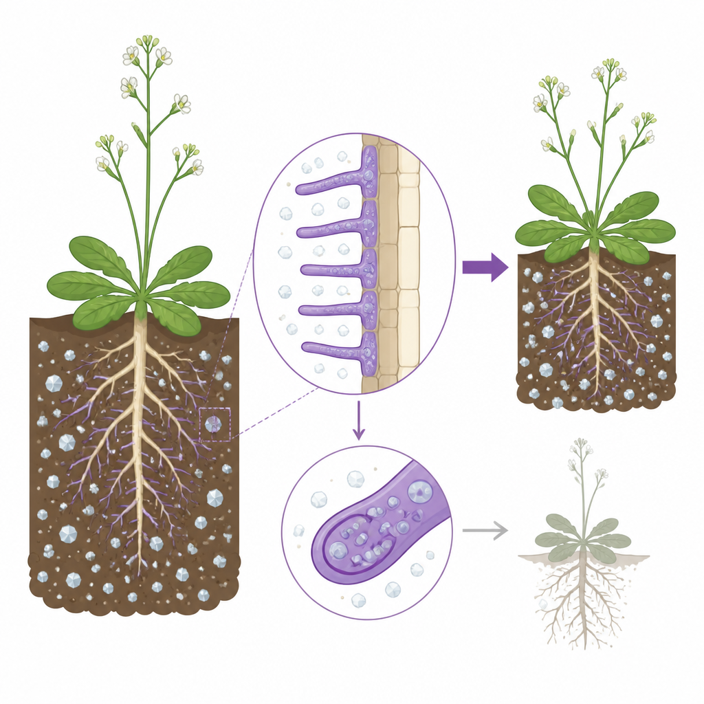 Figure 1. I peli radicali riciclano di più all’interno delle loro cellule così le piante restano sane nei suoli salini.