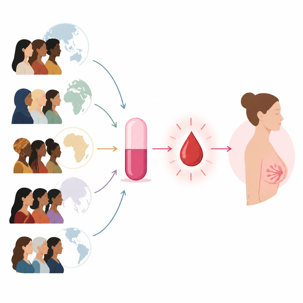 Figure 1. Come donne di origini diverse trasformano la stessa compressa di tamoxifene nella sua forma attiva antitumorale