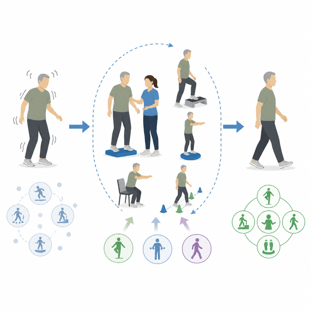 Figure 1. Wie individuell abgestimmte Übungen Menschen mit Parkinson helfen, standfester zu bleiben
