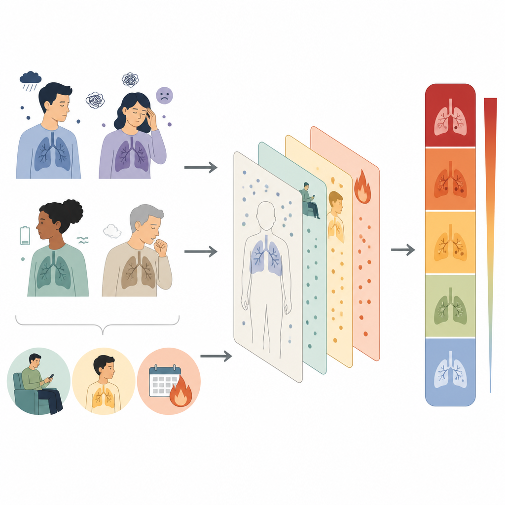 Figure 2. How early symptoms, flare ups and low activity raise the risk of very poor COPD health.