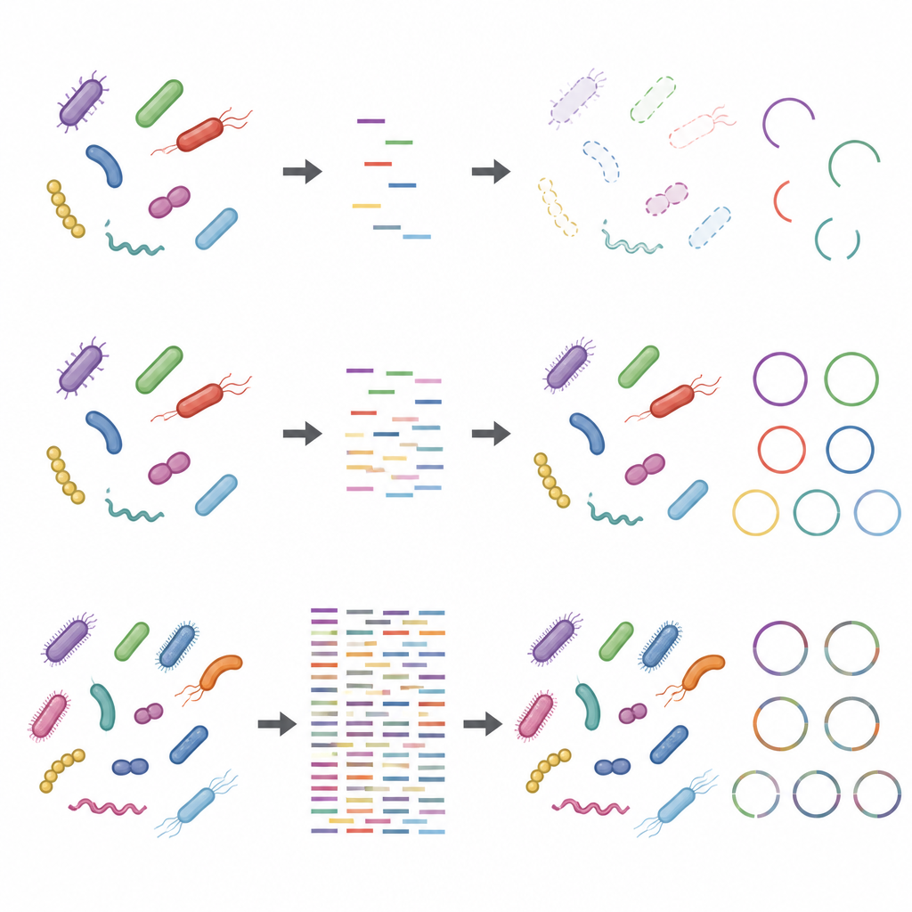 Figure 2. Co się zmienia w wnioskach o mikrobiomie, gdy sekwencjonowanie przechodzi od bardzo płytkiego do bardzo głębokiego