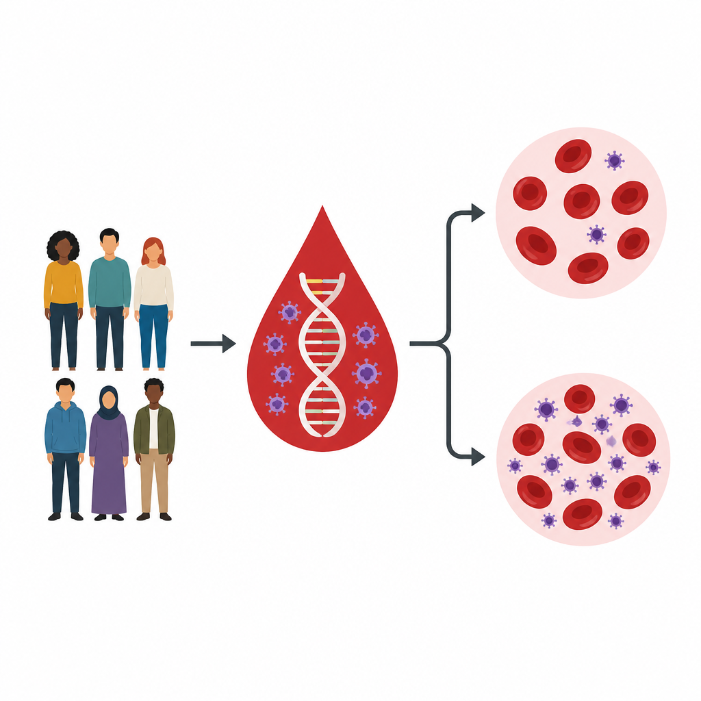 Figure 1. Come il sequenziamento del DNA di routine rivela chi mantiene il virus Epstein Barr silenziosamente sotto controllo nel sangue
