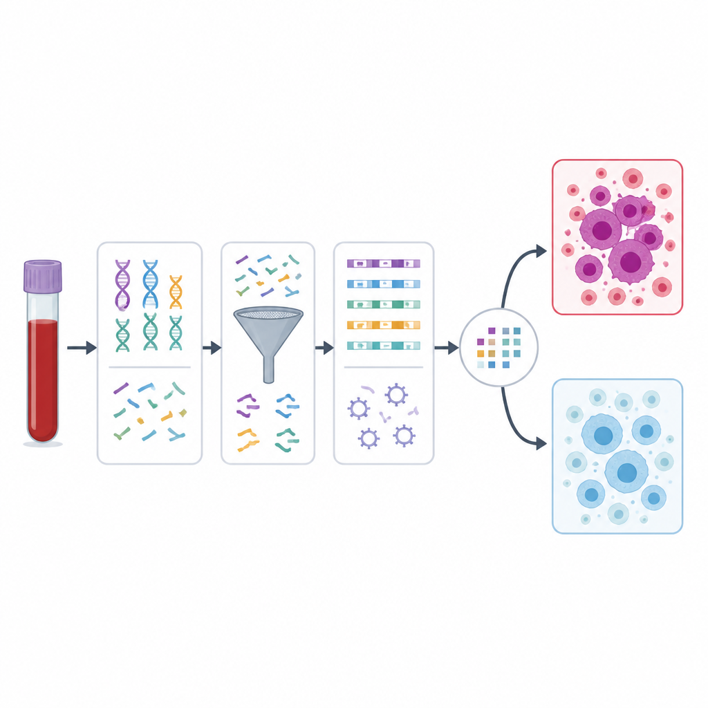 Figure 2. Patterns in blood DNA fragments sort patients into Burkitt lymphoma or other conditions to guide treatment.