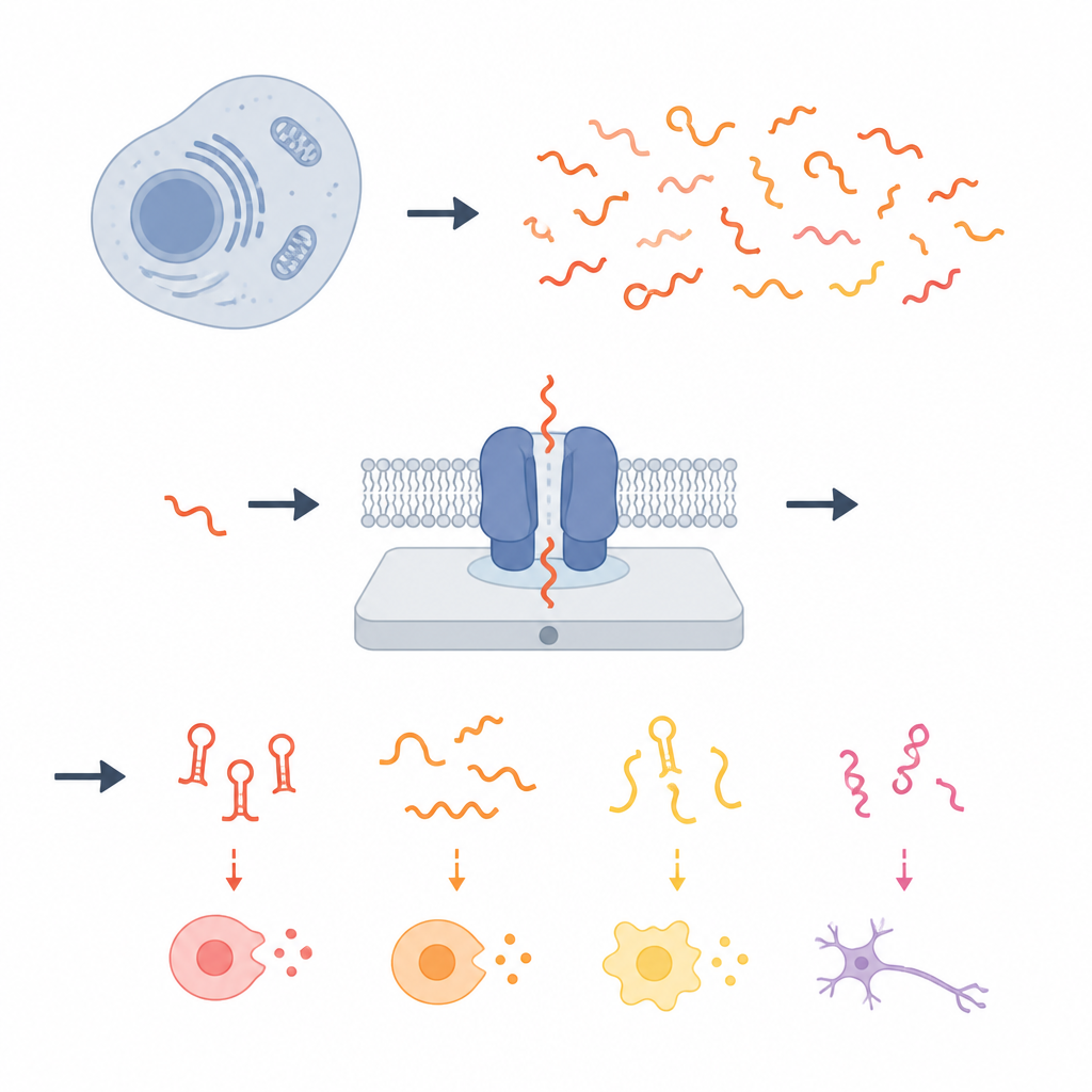 Figure 1. מעקב אחרי מולקולות RNA בודדות מתוך תאים דרך מכשיר ננו‑חרירים כדי לראות דפוסי קיפול ותוצאים עיקריים.