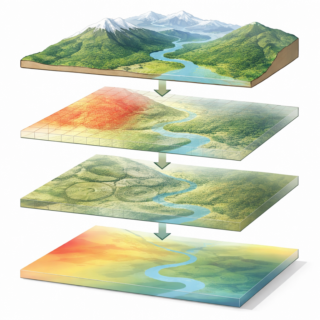Figure 2. Hur modeller och naturliga klimatindikationer sammanförs för att bygga en detaljerad temperaturrekord för somrarna i Yangtze‑området.