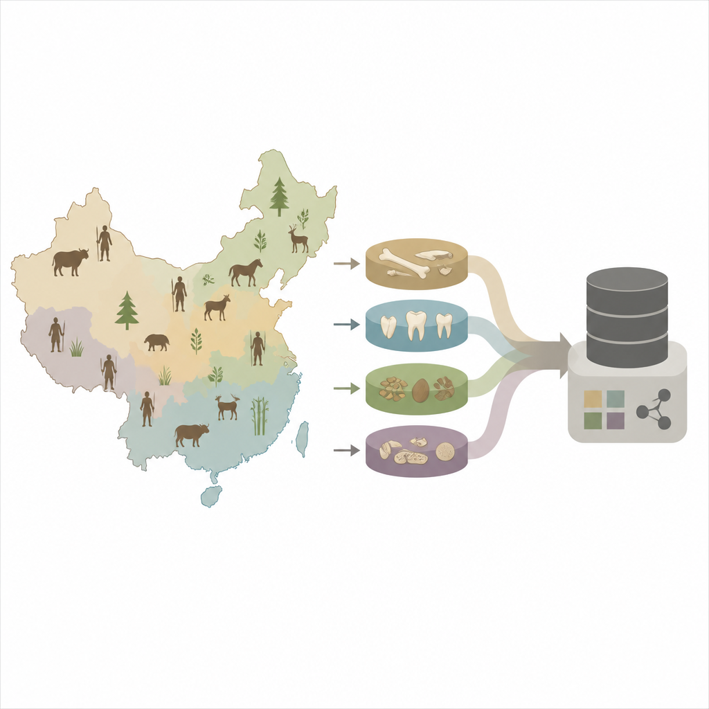 Figure 1. Huesos, dientes y semillas antiguos de toda China reunidos en un único conjunto de datos tipo mapa con pistas sobre dieta y movimiento.