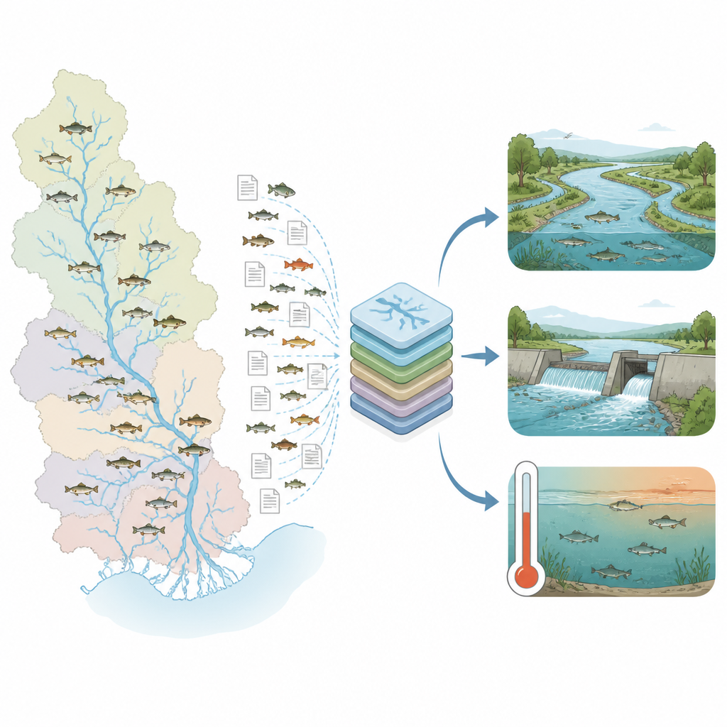 Figure 1. Wie einheitliche Fischaufzeichnungen im Donaubecken intelligentere Flussrenaturierung und Artenschutz leiten.