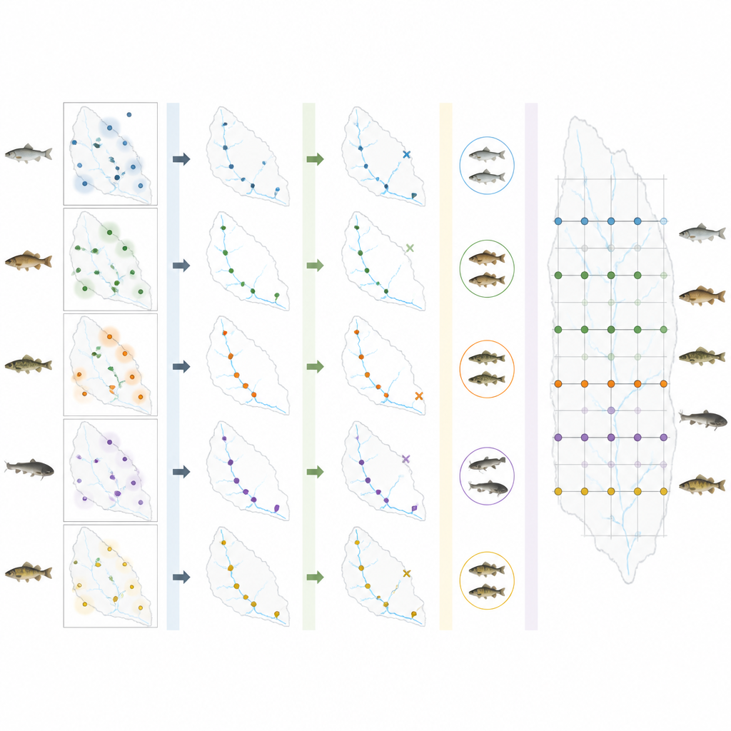 Figure 2. Wie rohe Fischbeobachtungen bereinigt, geprüft und in einer verlässlichen Donau-Becken-Datenbank für Analysen organisiert werden.