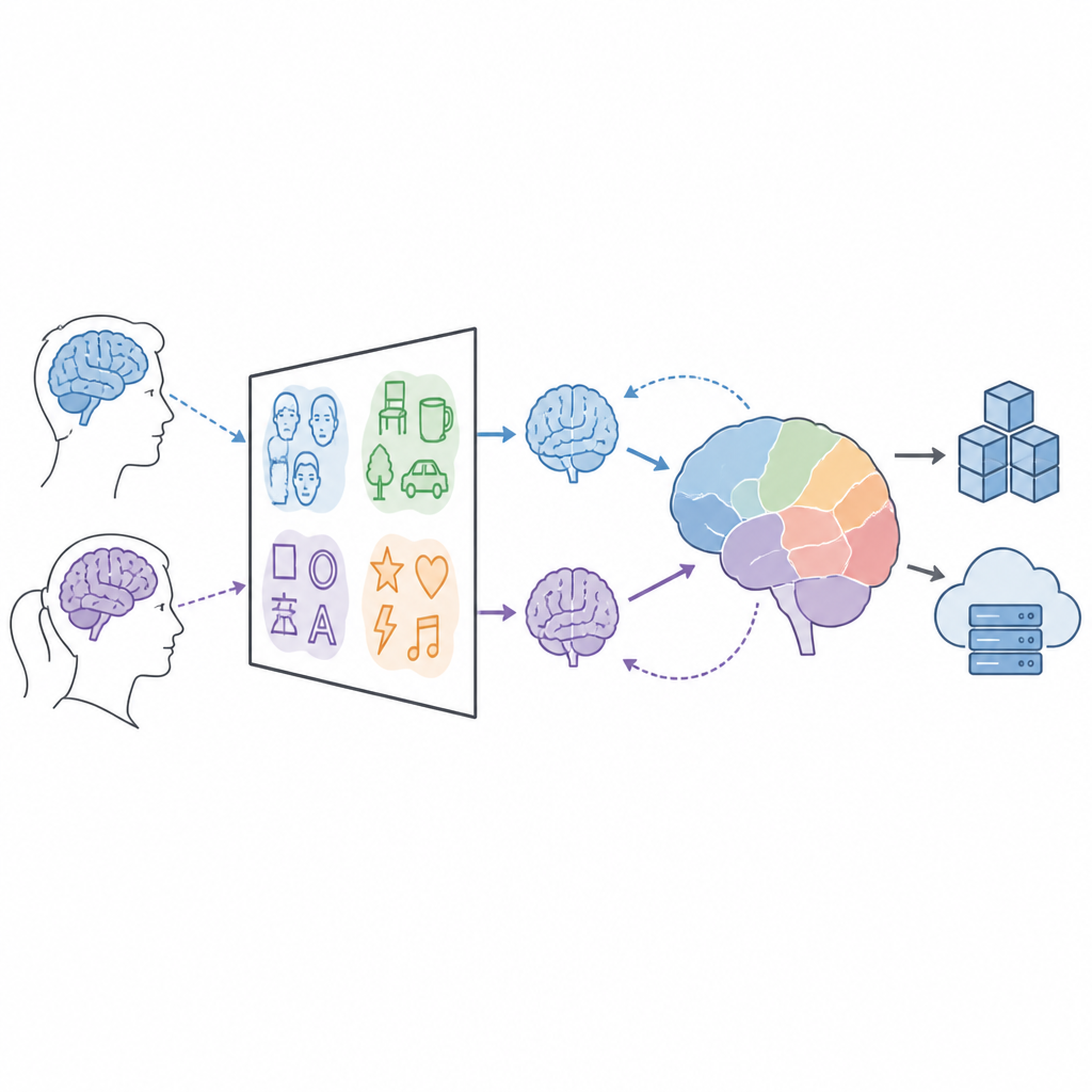 Figure 1. Comment des images claires deviennent conscientes dans le cerveau pendant que les personnes cherchent des cibles spécifiques.