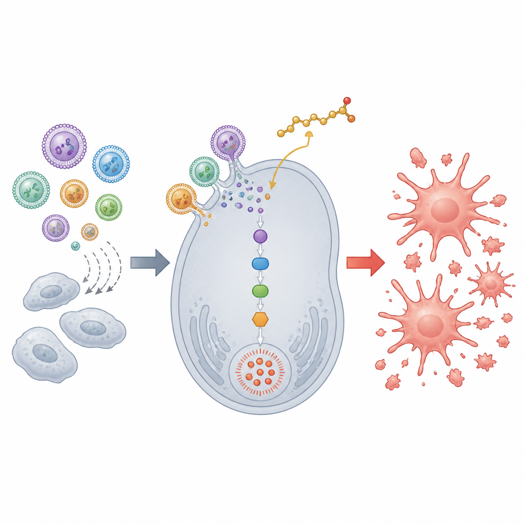 Figure 2. Vesículas cerebrales junto con una molécula grasa activan plaquetas silenciadas por aspirina a través de una cadena de señalización interna.