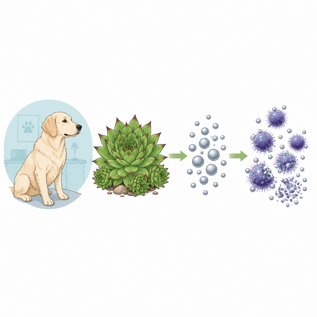 Figure 1. Plant made silver nanoparticles help protect dogs by attacking infection causing bacteria.