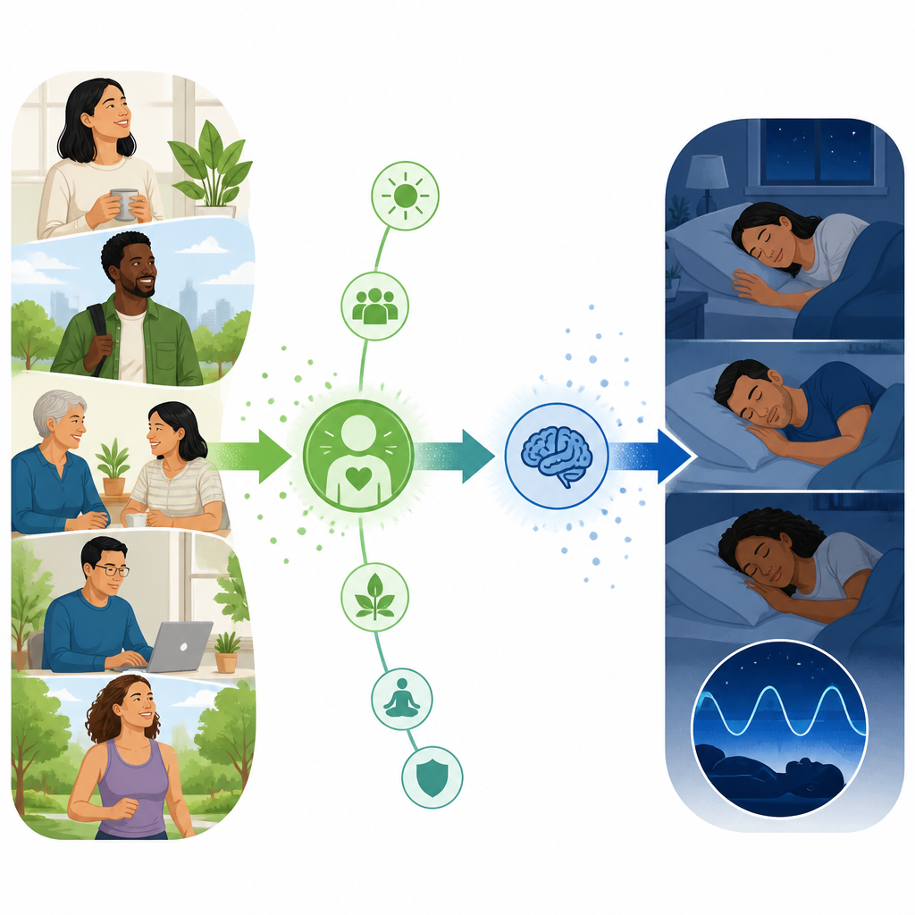 Figure 1. How feeling satisfied with life relates to better sleep across diverse US adults.