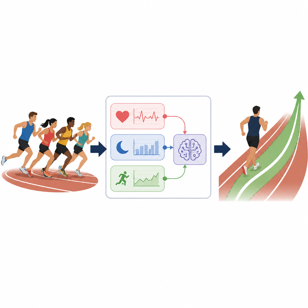 Figure 1. Cómo la planificación basada en datos ayuda a los corredores a entrenar lo suficientemente duro para mejorar sin salir de una zona segura.