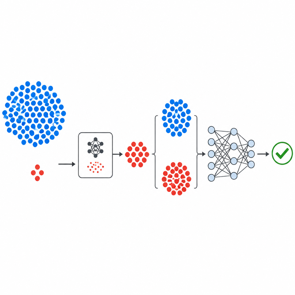 Figure 1. Convertir ejemplos escasos de código con fallos en un conjunto de entrenamiento más rico para que los modelos identifiquen mejor los módulos de software riesgosos.
