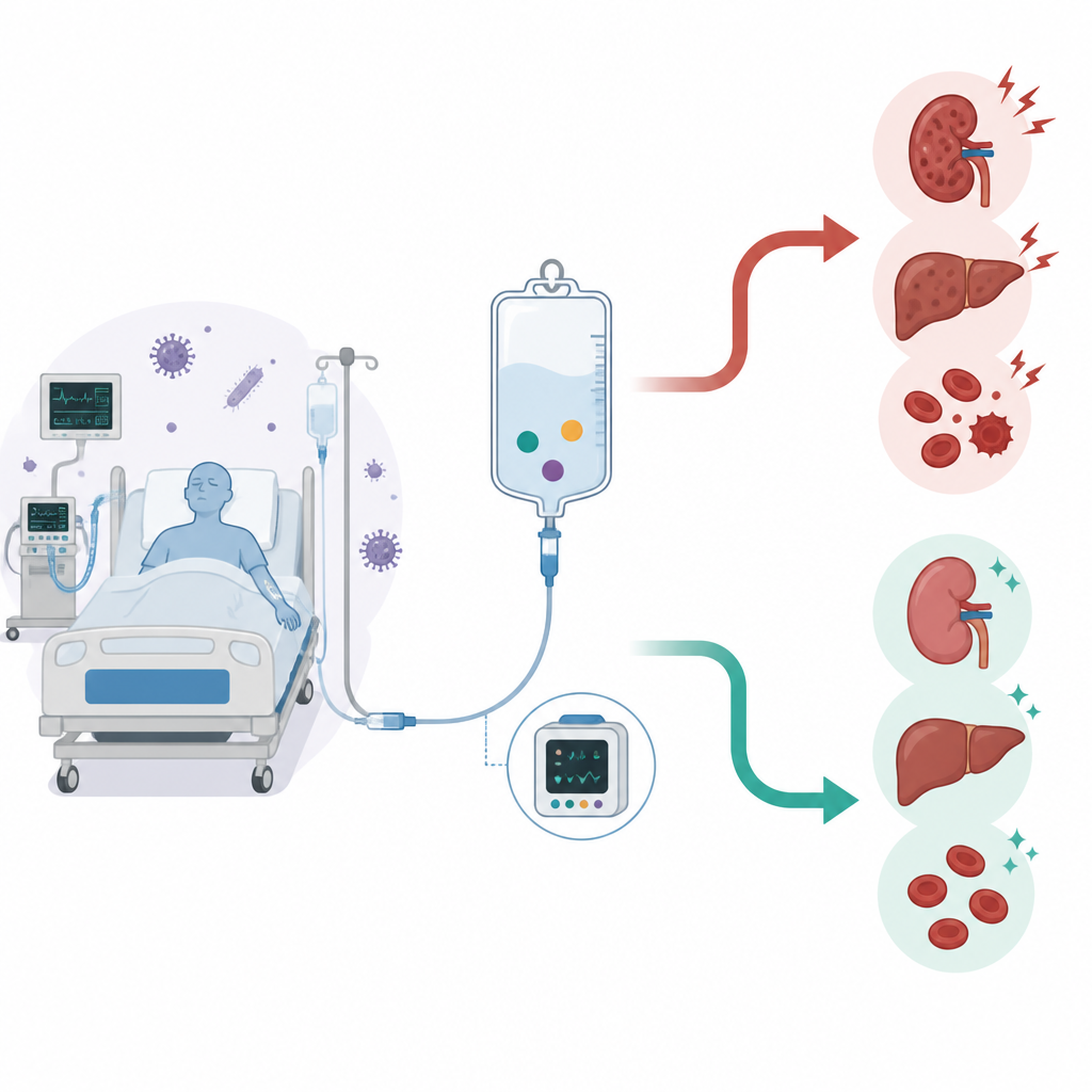 Figure 1. Monitoring a strong ICU antibiotic can cut organ side effects and improve survival in very sick patients.