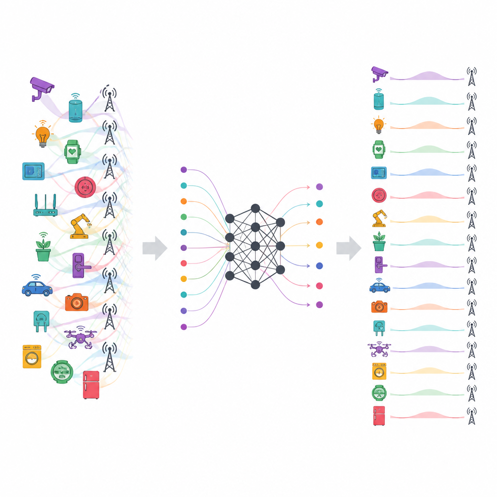 Figure 1. How countless smart devices can fairly share limited wireless airwaves without getting in each other’s way