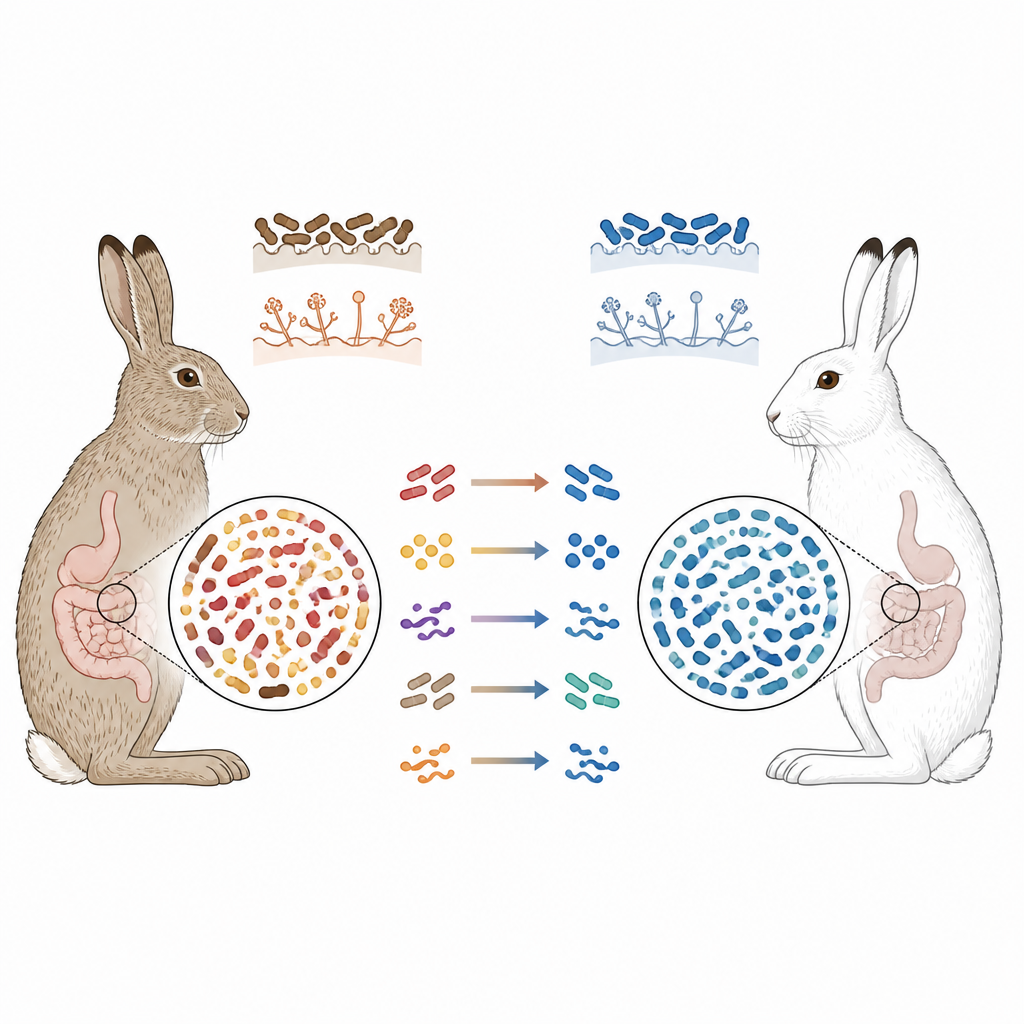 Figure 2. Step by step view of how gut microbes differ between the two hare species and change with elevation.